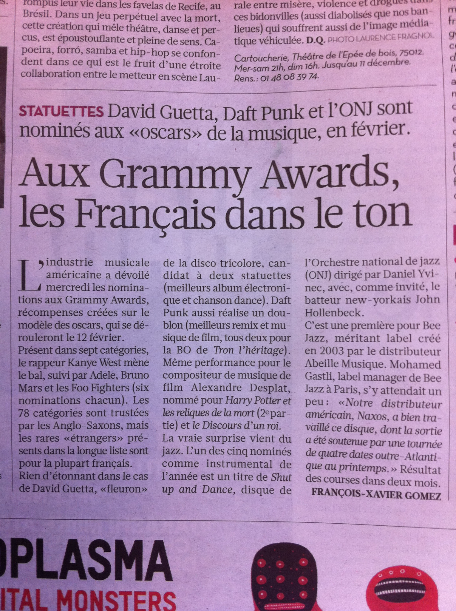 Libération — Aux Grammy Awards, les Français dans le ton